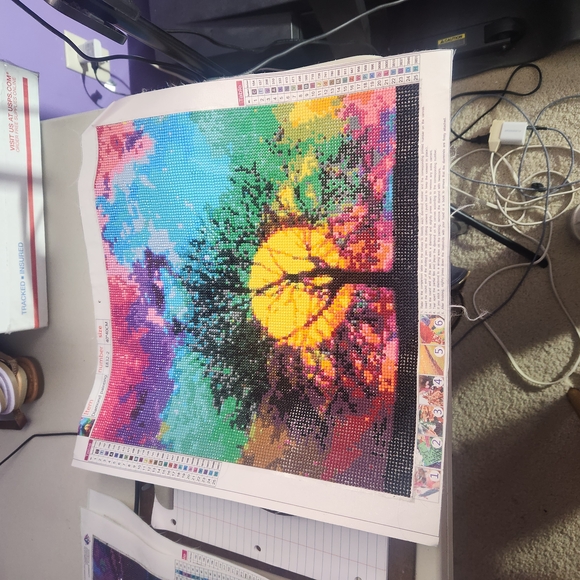 Source Unknown Other - Vibrant Tree Diamond Painting Kit